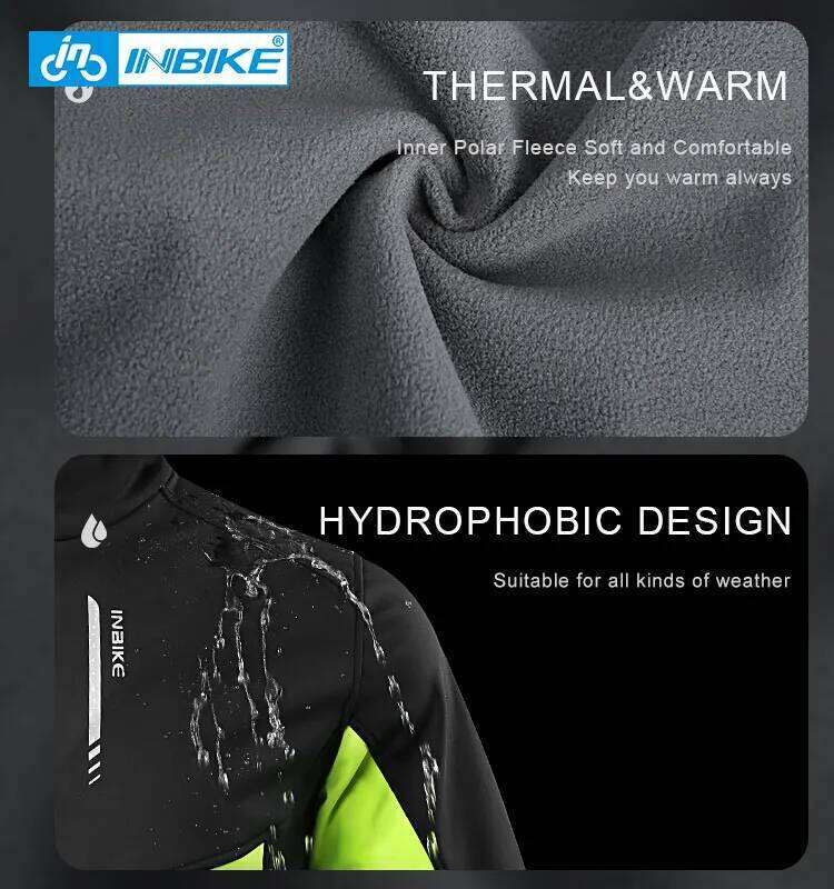INBIKE Cycling Riding Jackets Man Winter Bicycle Clothing With Hood Men's Windbreaker Windproof Road Bike Mtbclothes For Biking