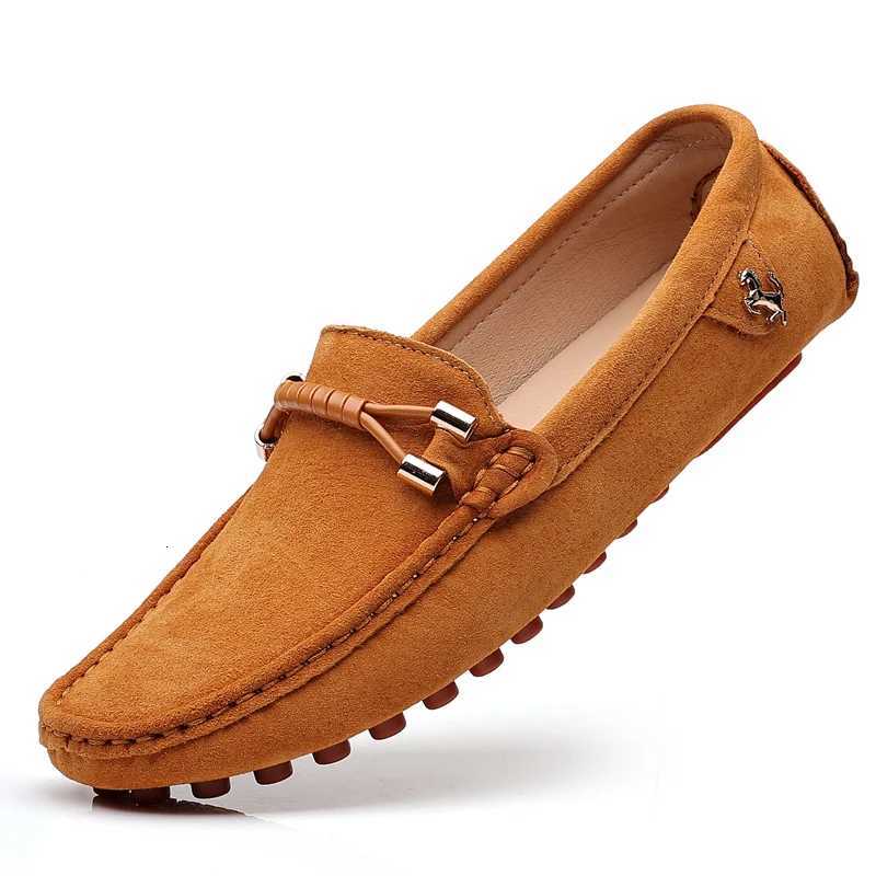 Summer Slip-on Casual Shoes For Men Fashion Designer Suede Brown Man Moccasins Lightweight Mens Loafers Non-slip Driving ShoesXJ250722