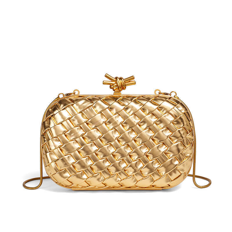 2025 New Luxury Style Handwoven Chain Clutch Fashion Evening Commuter Box Single Shoulder Crossbody Bag Weave Designer Luxury handbag