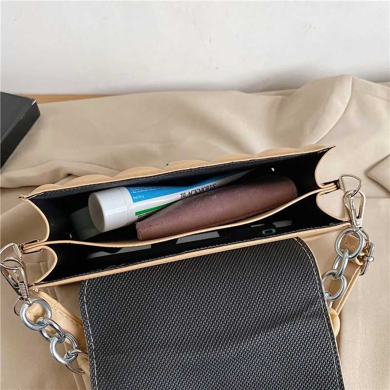 New Chains Shoulder Bag Women Solid Color Crossbody Bag Designer Ladies Messenger PU Leather Handbag Luxury Top-handle Bag XJ250704