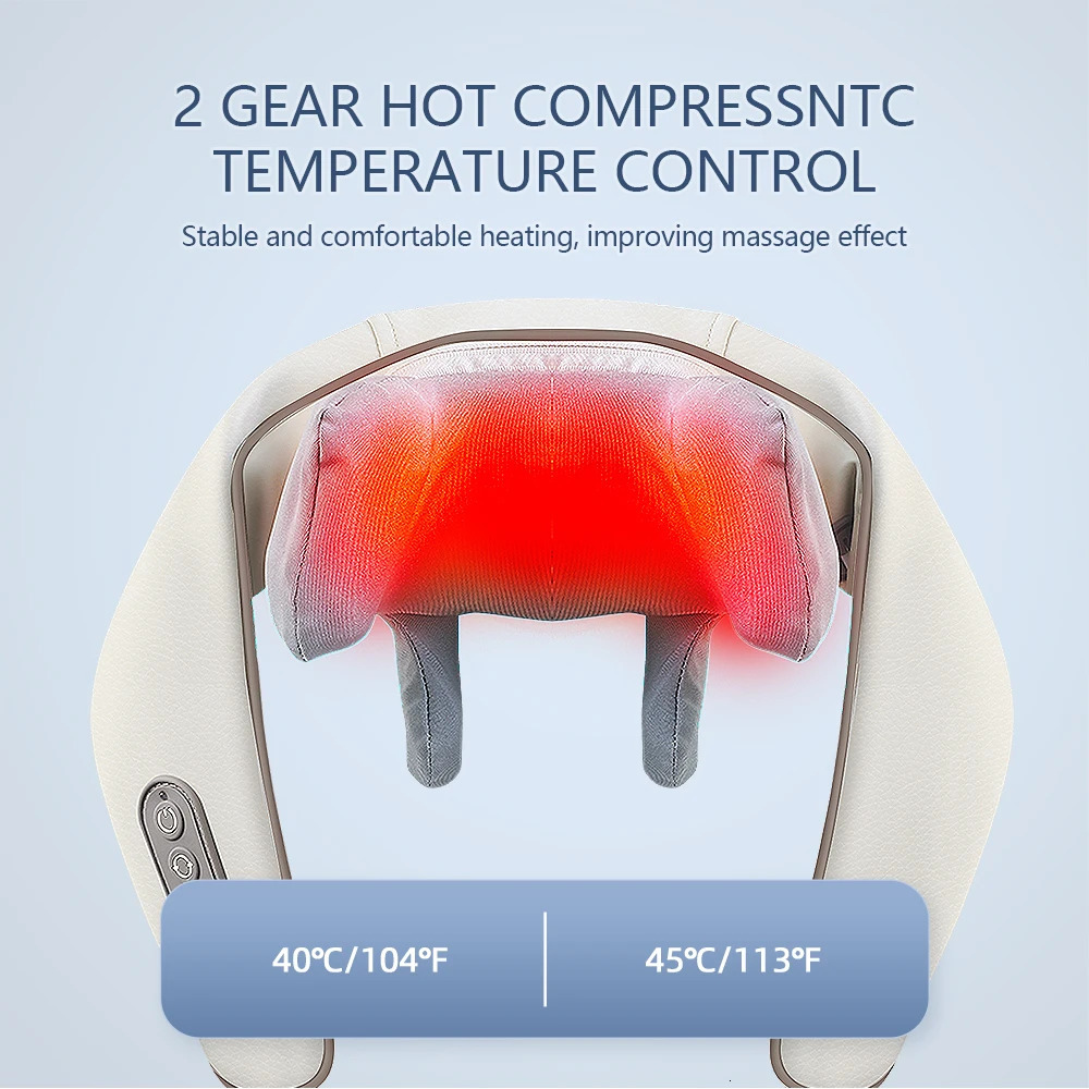 Foreverlily 26W Brushless Motor Neck And Shoulder Massager Wireless Shoulder And Back Kneading Massage Shawl Neck masajeador 250725