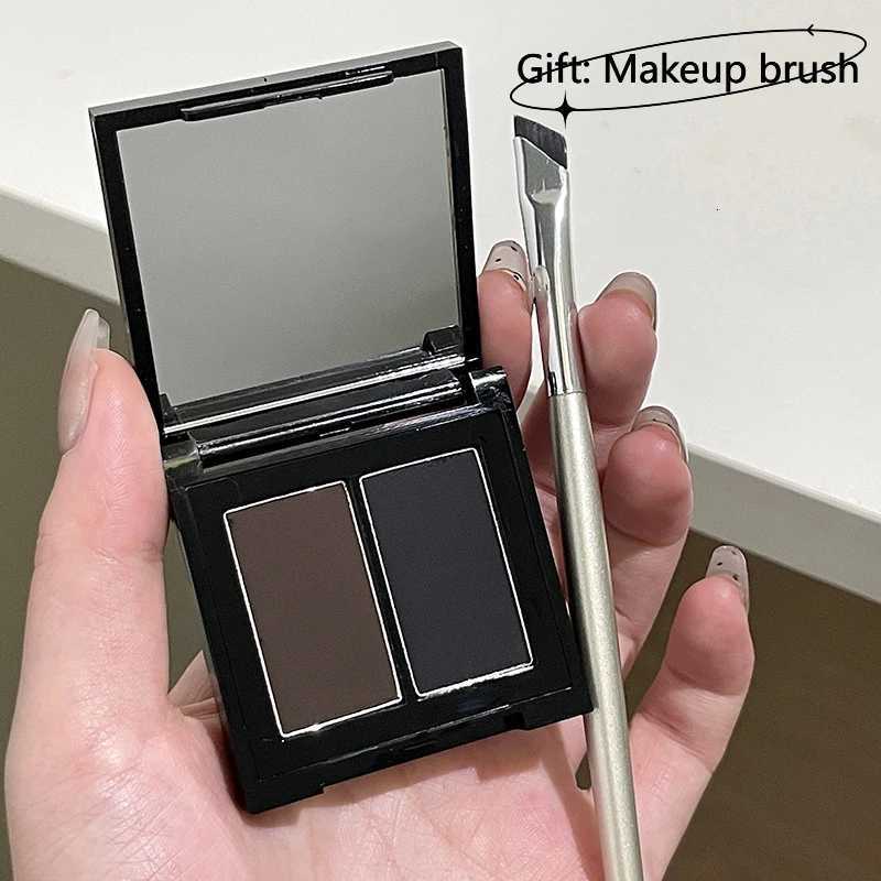 Waterproof Matte Eyeliner Powder Palette Double-color Eyebrow Powder Quick Dry Smooth Black Brown Eyeshadow Makeup Cosmetics W250722