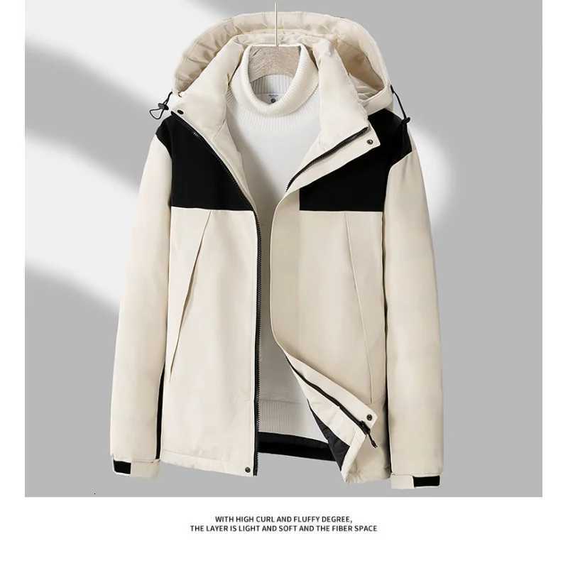 Mens Down JacketAutumn Winter White Duck Down Filled Warm Korean Style Casual Down JacketFashion Jacket Coat W250722