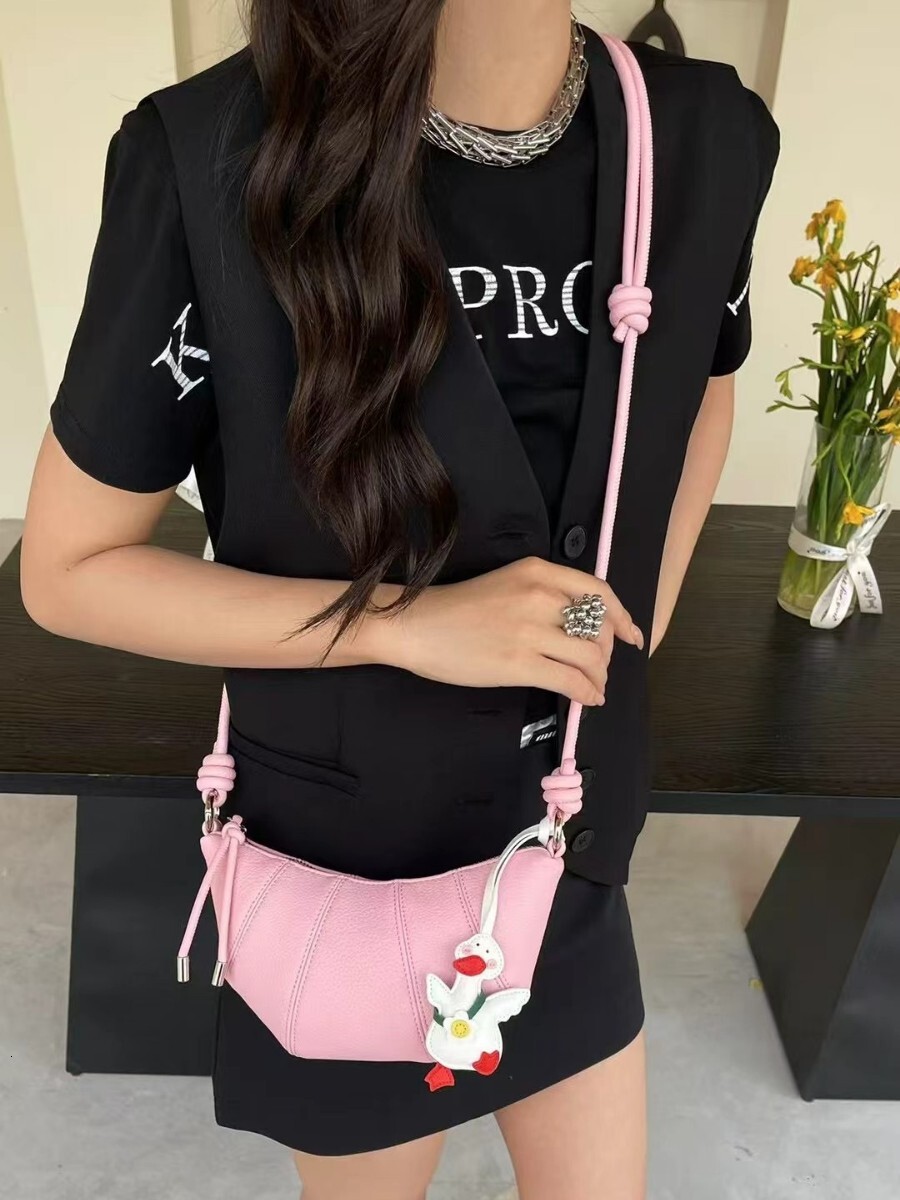 Free shipping designer bag 2025 Niche Fashionable Solid Color Horn Bag For Women New Simple Versatile Bag Shoulder Bag Crossbody Bag