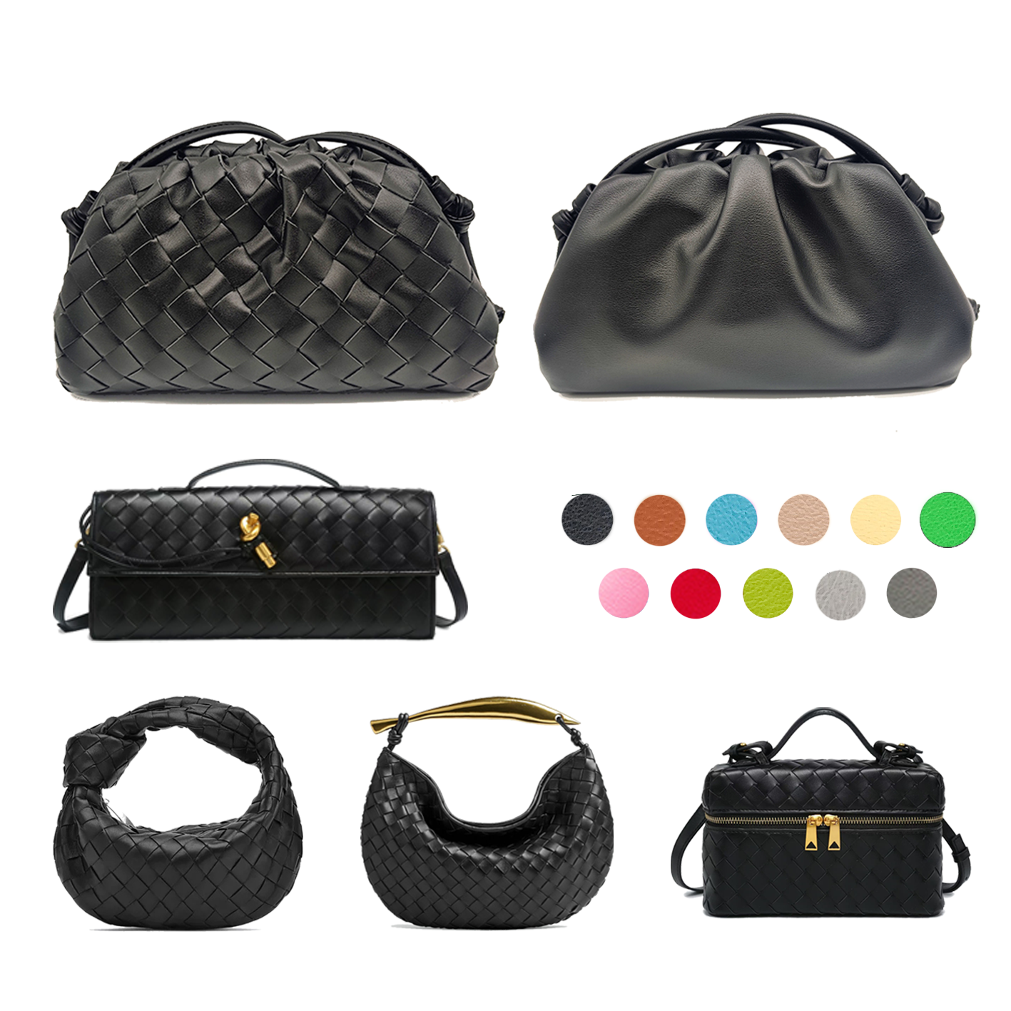 10A quality designer bag tote Luxury handbags crossbody weave Shoulder Bag Womens Clutch leather woven Mini pouch bag fashion Underarm cloud pochette Evening bags