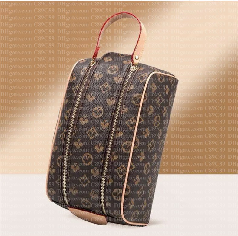 Designer Double Zipper Men Travelling Toilet Bag Women Wash Large Capacity Cosmetic Bags Toiletry Pouch Makeup Bags Carrying Cases Purses