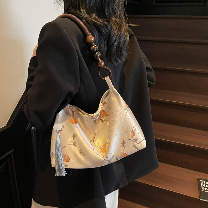 2025 New Chinese Style Beaded Handbag, Designer Embroidery Multi-Functional Single Shoulder Bag, Super Popular Handbag