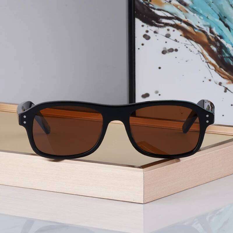 High Quality Sunglasses Frames with Case Retro Handmade Acetate Retangle Eyewear For Men Kingsman Tortoise Glasses