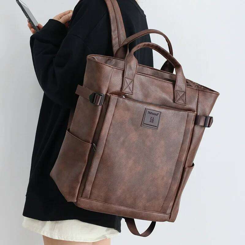 Designer Women Backpacks PU Leather Travel Men Backpack large capacity School Bags Female big totes student laptop bags bagpack
