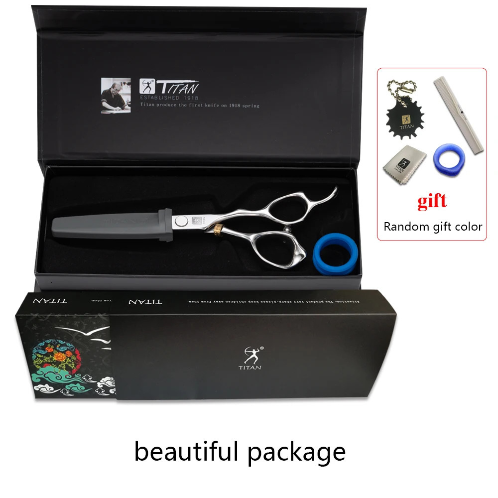 TITAN Professional barber tools hair scissor Cutting thinning hairdressing shear 50556065inch Japan 440C steel 250716