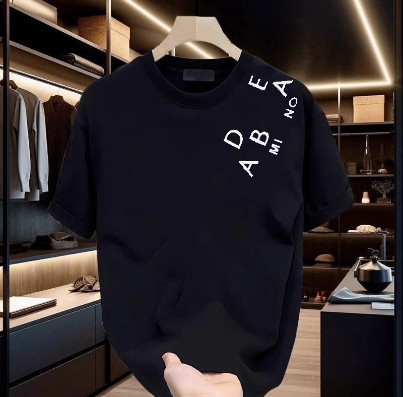 Summer brand T-shirts, high-quality pure cotton short-sleeved men's and women's fashionable casual T-shirts and shirts, simple letter prints, size S-XXXXXL