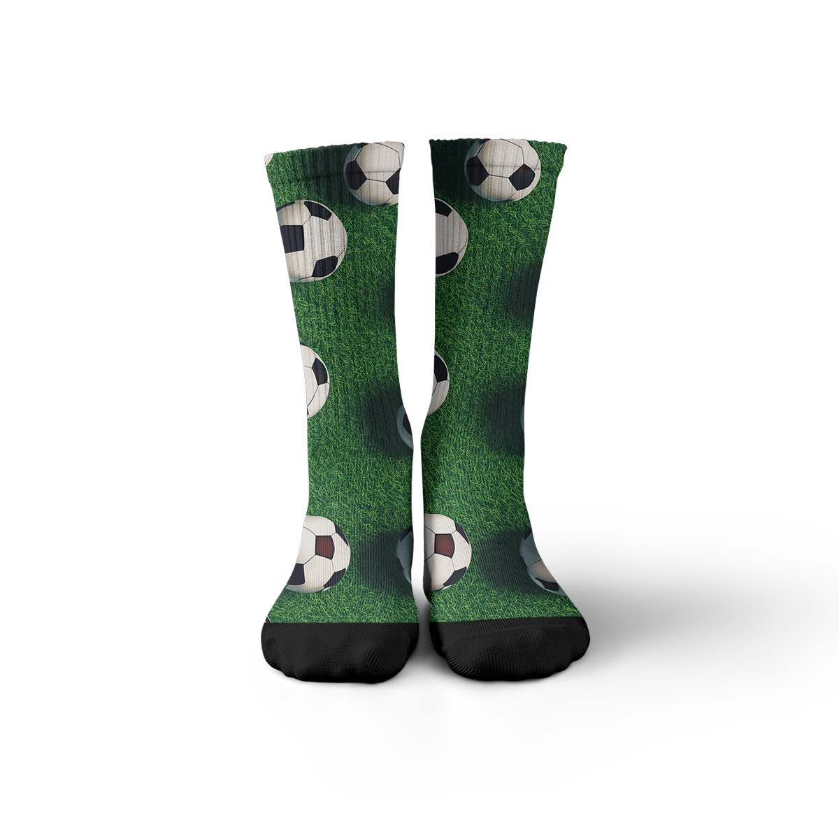 Soccer Field & Balls Unisex Tube Designer Socks C081