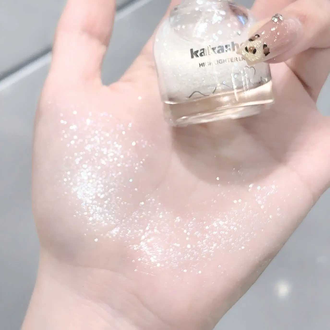 kakashow Liquid Highlighter Diamonds Ball Highlights Shimmer Glow Brightening Glitter Multifunctional for Face and Eyes and More W250722