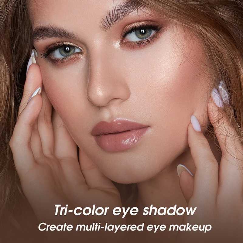 Tri-Color Eyeshadow Matte Create Multi-Layered Eye Makeup W250722