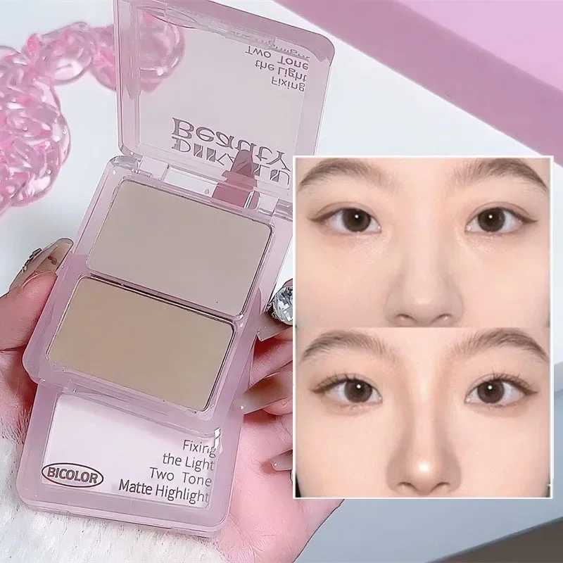 Highlighting Contouring Powder Palette Two-tone Concealer Face Brighten Cement Gray Three-dimensional Nose Shadow Bronzer Makeup W250722