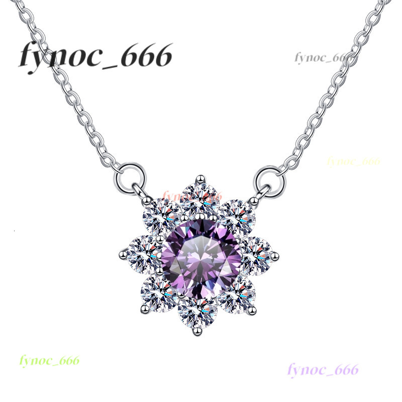 Moissanite Necklace Women D Color 1 Ct High Quality Octagonal Moissanite S925 Sterling Silver Collarbone Chain
