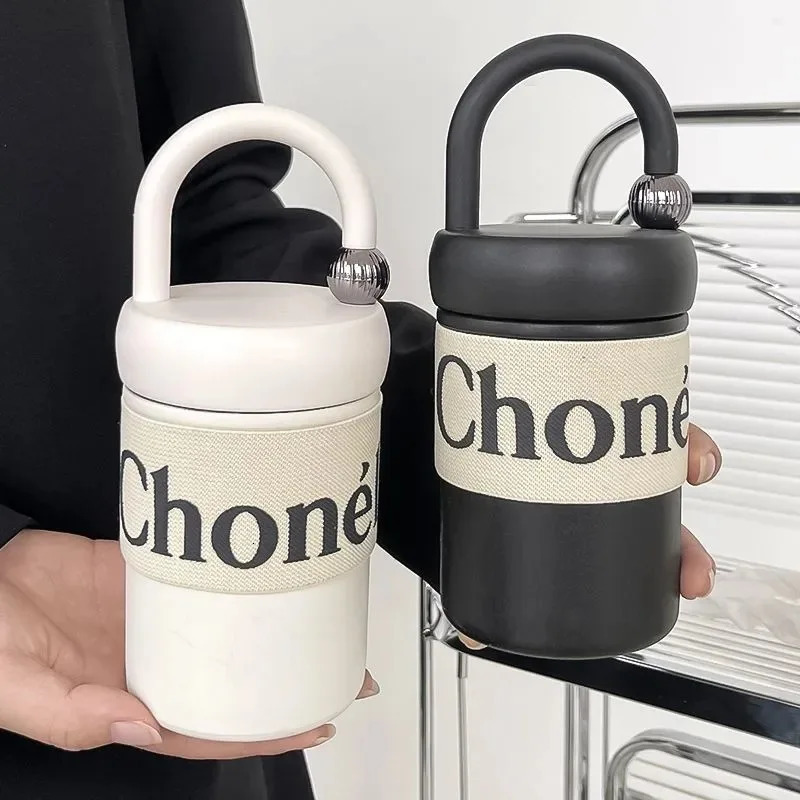 Luxury 316 Stainless Steel Coffee Tumbler 400ml Insulated Travel Mug for Women Leakproof Vacuum Flask Minimalist /Cold Gift Cup 250722