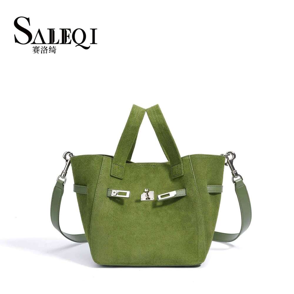 Fashion Designer Basket Bucket Tote Matte Suede Cow Leather Female Shoulder Crossbody Bags New in Handbag Genuine Grade
