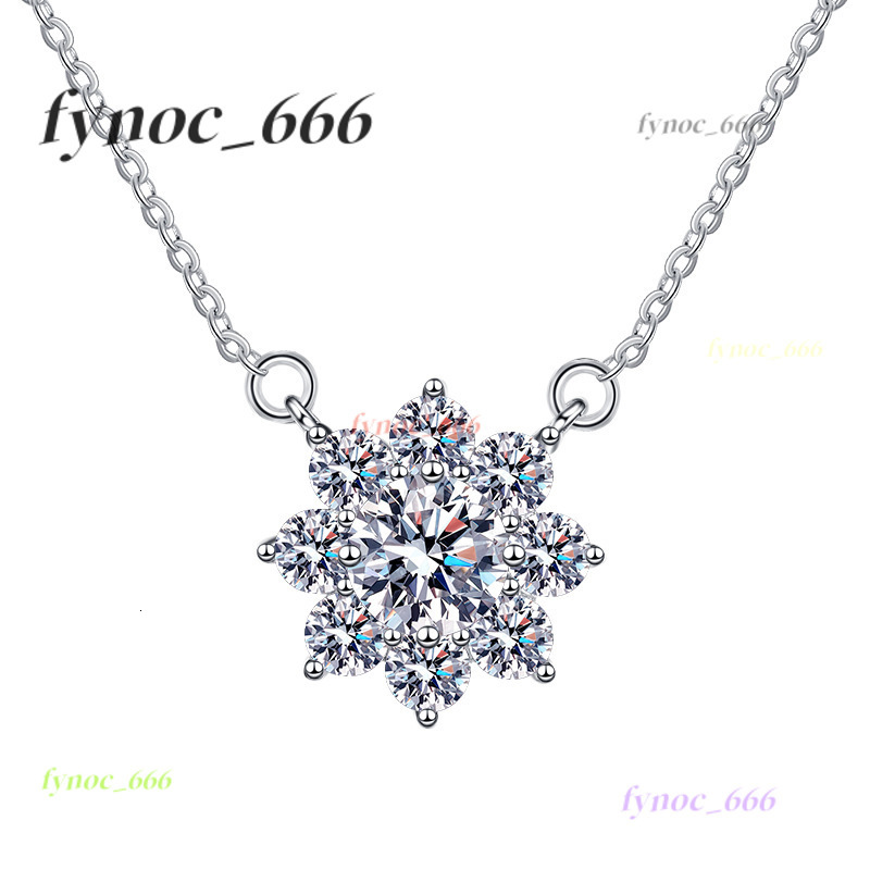 Moissanite Necklace Women D Color 1 Ct High Quality Octagonal Moissanite S925 Sterling Silver Collarbone Chain