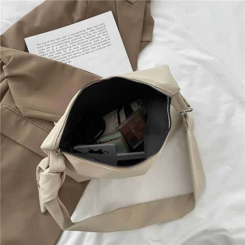 Black Crossbody for Women Girls Handbag Shopper Casual Solid Simple Chain Knotted Straps Messenger Shoulder Totes Bags Handbags XJ250704