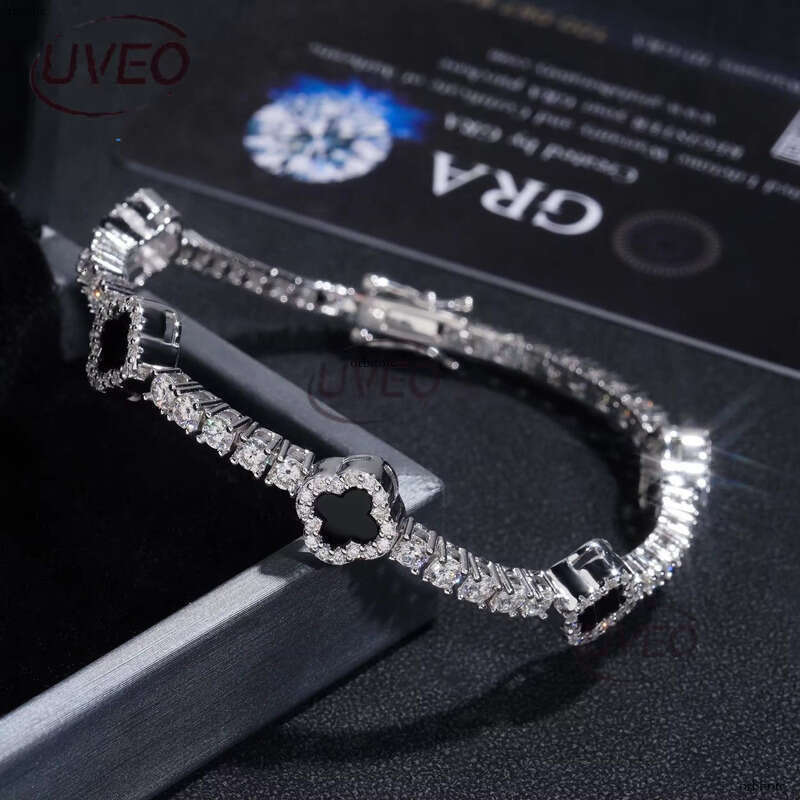 925 Jewelry VVS Iced Out Sterling Silver Gold Moissanite Cuban Anklet Hip Hop Pass Dias Tester Cuban Link Chains Pendant Women Gift
