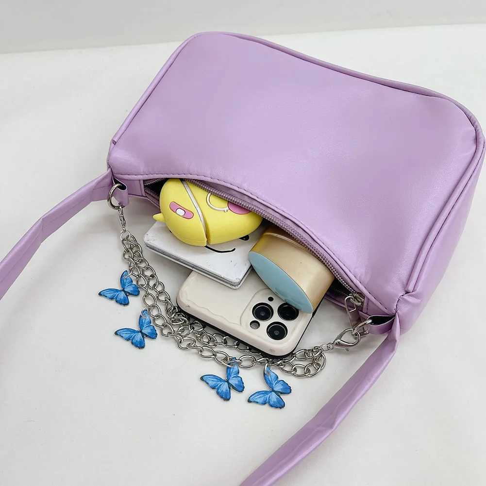 Elegant Women Butterfly Chain Bag Candy Color Bag Female Underarm Bags Ladies Travel Purses Small Hobos Womens Bags XJ250704