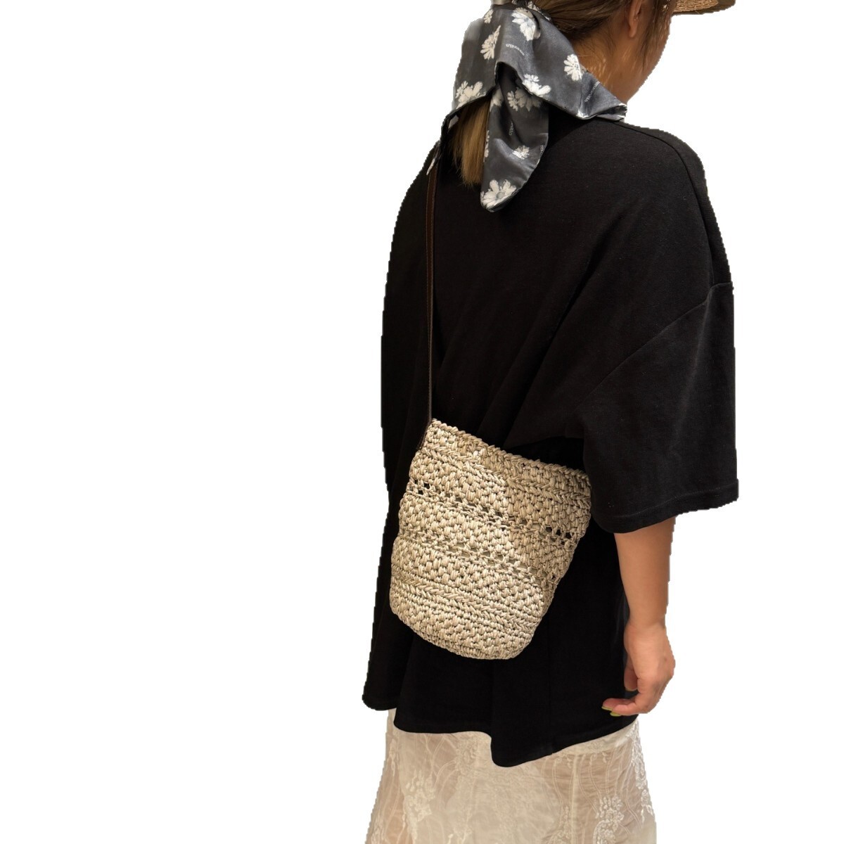 Free shipping designer bag 2025 French Style Summer Beach Raffia Bucket Bag For Women New Fashion Straw Woven Shoulder Bag Crossbody Phone Bag