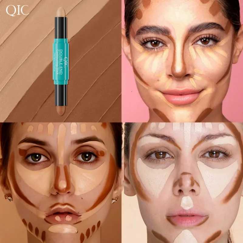 2 IN 1 Contouring Stick Makeup Highlight Brighten Pen Nose Shadow Pencil Brighten Shading Sticks Matte Concealer Highlighters W250722