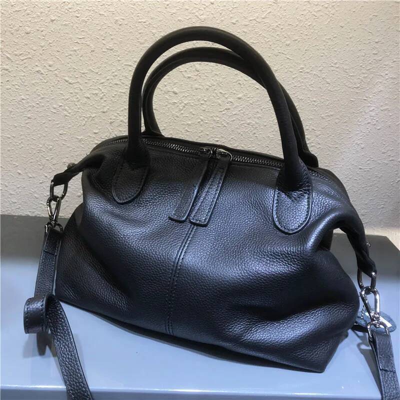High Quality Top Grain Genuine Leather Women's Handbag Shoulder Messenger Bag Purse Red Black Blue Purple Chocolate Khaki Yellow high-quality