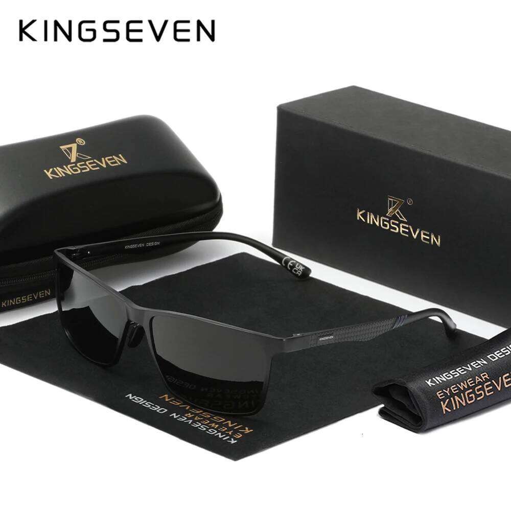 KINGESEVEN High Quality Rectangle Men Sunglasses Polarized Anti-UV400 Male Glasses Women Sports Outdoor Eyewear