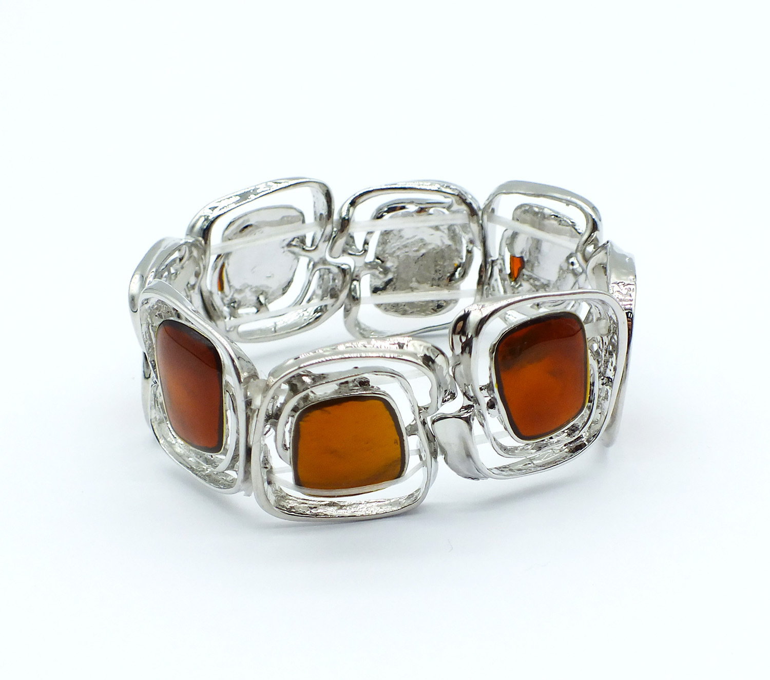 Oil Drip Hollow Geometric Elastic Bracelet Light High-End Feel Unique Design Hand Jewelry for Women - view 8