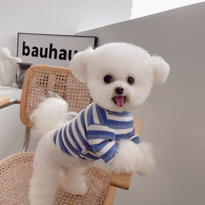 T783 Dog Clothes Spring and Autumn Thin Pattern Teacup Dog Teddy Bichon Small Dog Puppy Anti-hair Dropping Breathable