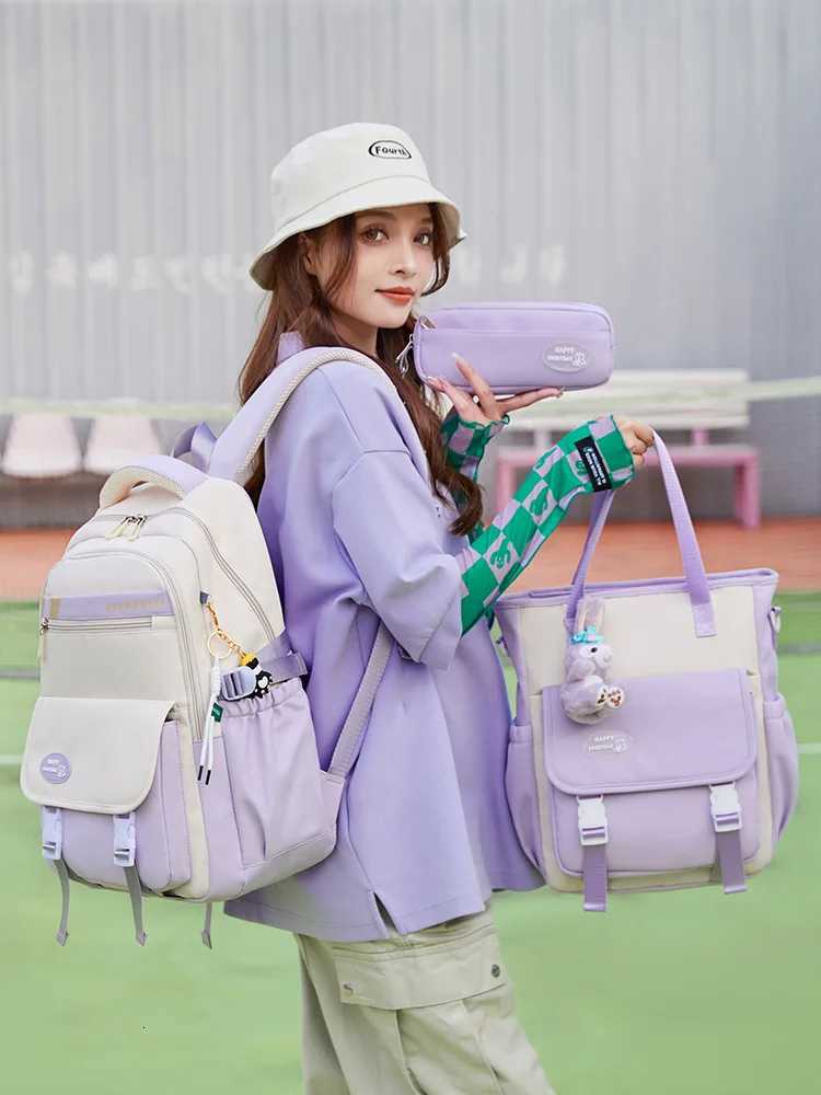 Girls Backpack for Elementary Kids School Bookbag 3 Pieces/Set Simple Children Backpacks for Girls Waterproof Primary School Bag Y250722