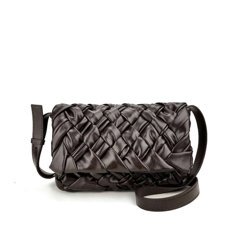 2025 New Fashionable Trendy Oil Wax Silk Scarf Pleated Handicraft Woven Crossbody Single Shoulder Envelope Bag Party Motorcycle Equipment