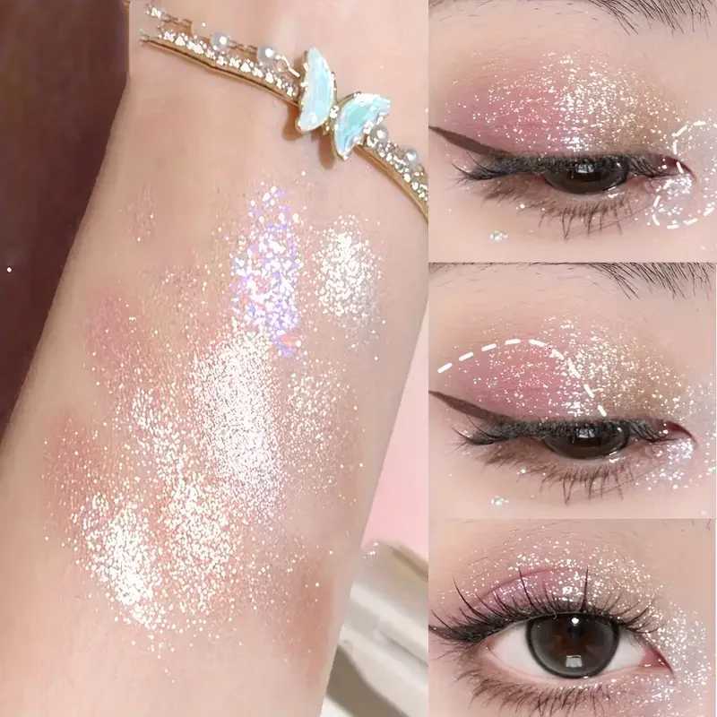 9 Color Eyeshadow Tray - Glitter Matte and Sequin Finishes Pink Blue Silver - High Pigment Long-lasting Makeup Radiant W250722