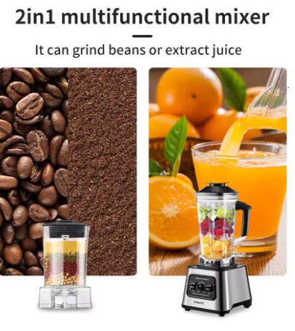 6000W Powerful Blender, Blender Smoothie Maker Table Blender with 2.5L Container, Professional Blender Mixer for Ice,Nut,Fruit