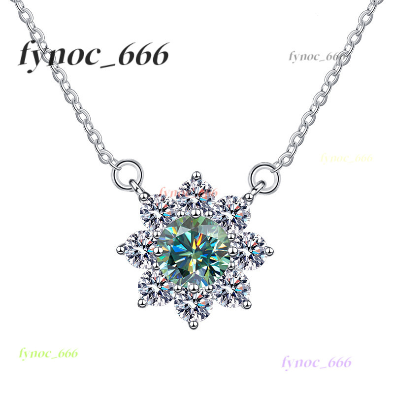 Moissanite Necklace Women D Color 1 Ct High Quality Octagonal Moissanite S925 Sterling Silver Collarbone Chain