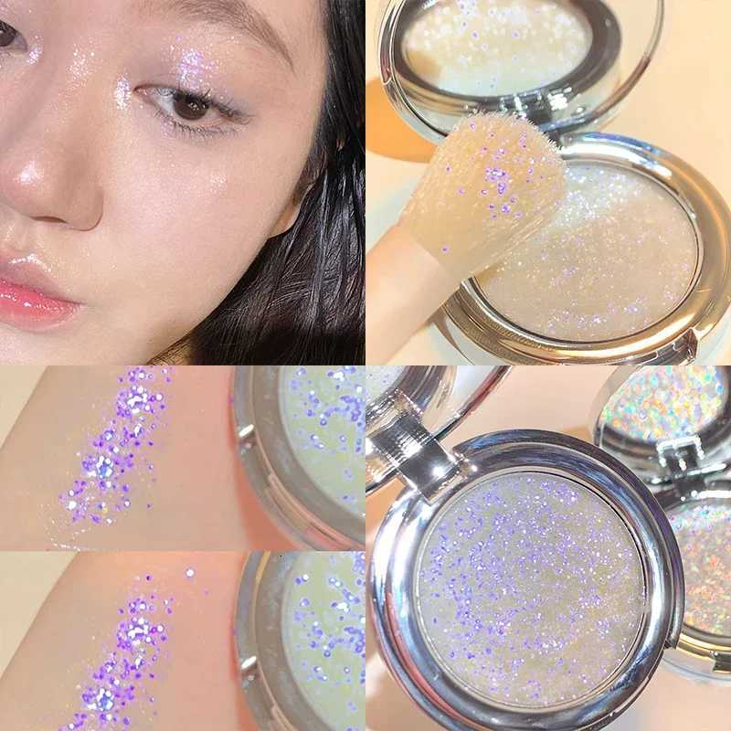 Monochrome Highlighter Palette Polarized Glitter Eyeshadow Powder Makeup Face Body Shimmer Shine High Light Illuminator Cosmetic W250722