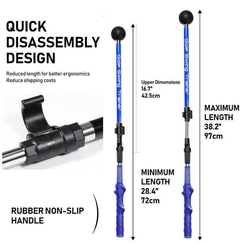 Foldable Golf Swing Trainer Telescopic Posture Corrector - Portable Training Aid for Swing Rhythm & Posture Correction, Ideal for Beginners