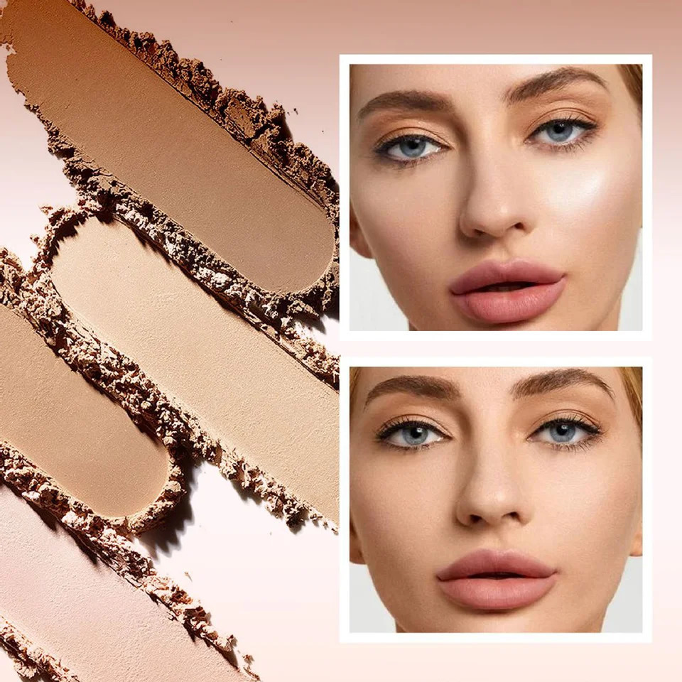 4 - Color Natural Makeup Powder Oil Control Waterproof Natural Matte Shaped Powder Durable And Easy To Apply 250716