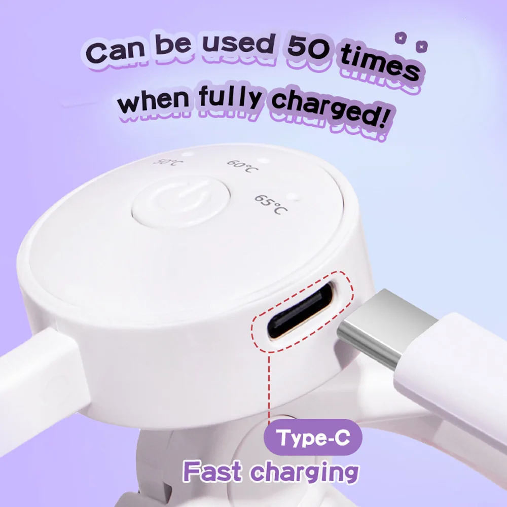 GECOMO Frameless Heated Eyelash Curler Intelligent Temperature Control Rechargeable Eyelash Long-lasting Curling Device 250716