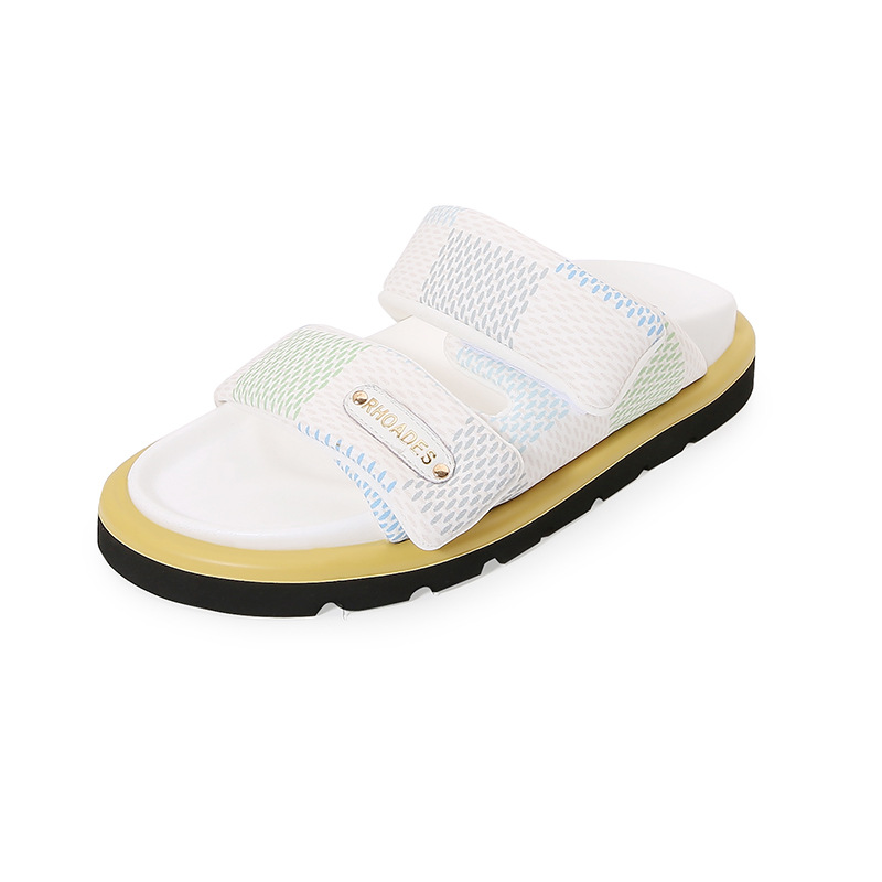 New slippers summer L family presbydo beach shoes Velcro platform sandals V family versatile women's shoes