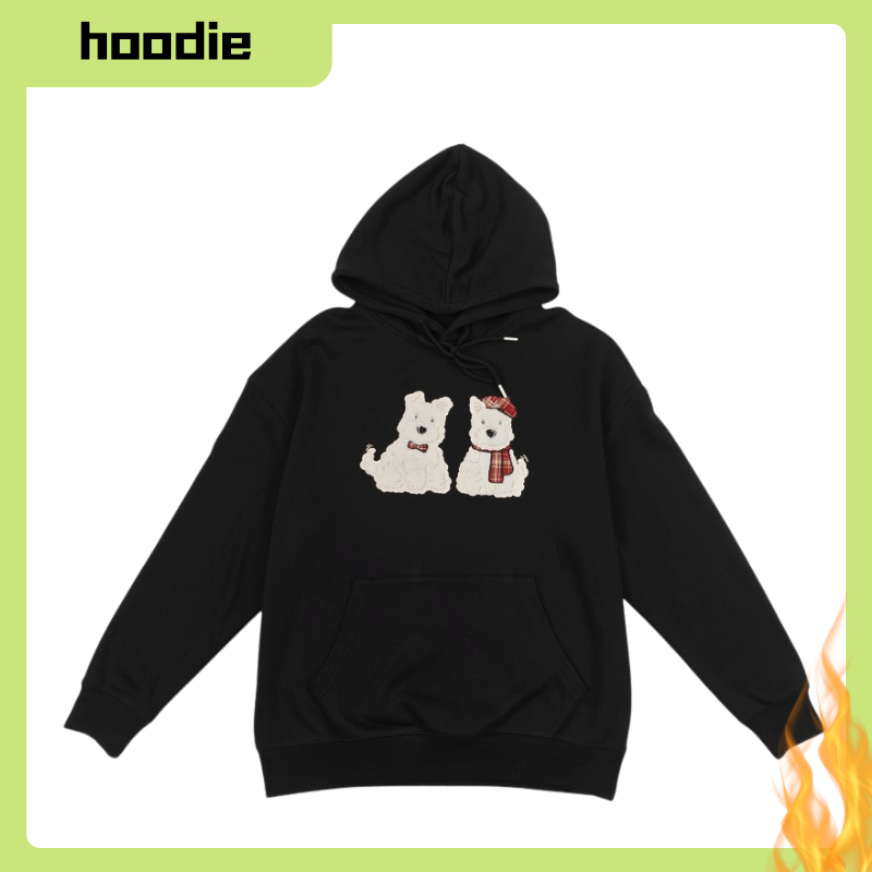 Customizable Hooded Sweatshirt with Embroidered Patterns - Soft Touch Fabric Daily dressing