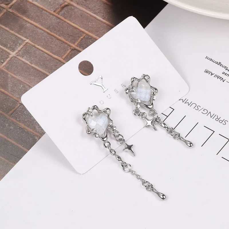 Irregular Heart Tassel Star Earrings Women Design Senior Sense of Fashion Personality Earring 2024 Y2K Trend Party Jewelry Gift XJ250722