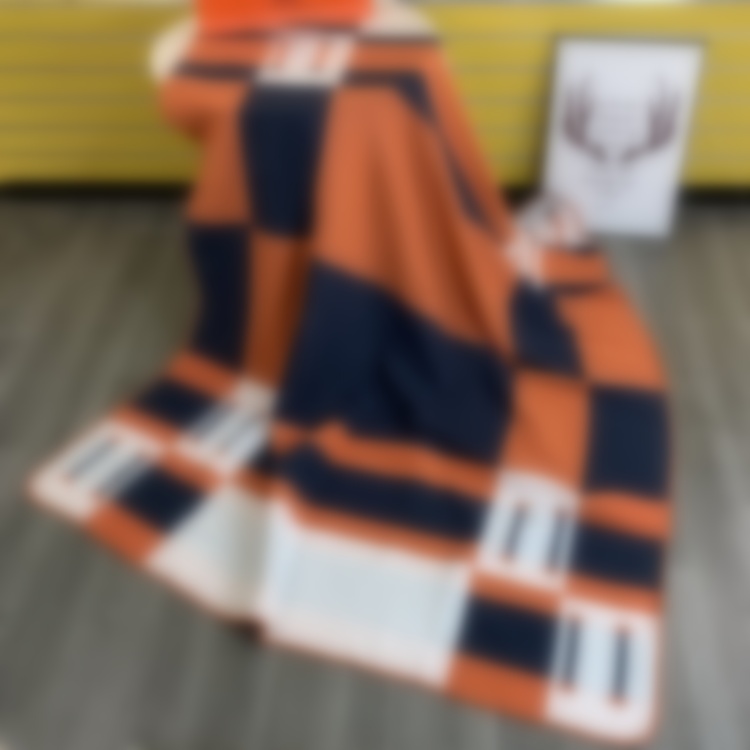 H Home Cashmere Wool Blanket Sofa Single Letter Blankets Home Textiles Office Nap Air Conditioning Cover Blankets Designer blanket Airplane Blanket