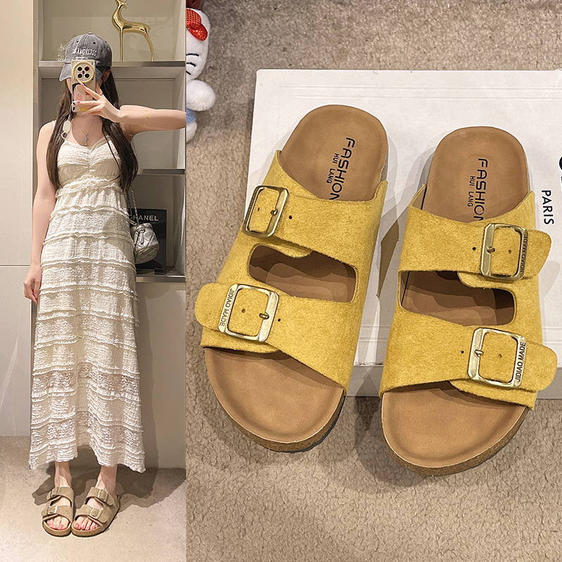 Luxury Brand Designer Shoes Vintage One-Strap Sandals For Women, 2025 New Summer Fashion Casual Style Beach Flat Sandals