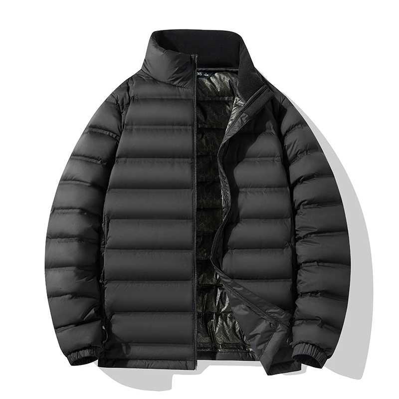 Winter Men Padded Stand Collar Casual Parkas Coats Men Solid Duck Down Windproof Puffer Parka Men Overcoat Parka Plus Size 8XL W250722