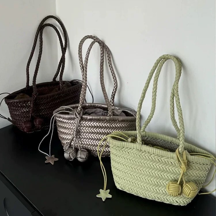 Free shipping designer bag 2025 High End Hand Woven Underarm Basket Bag For Women New Fashion Single Shoulder Bag