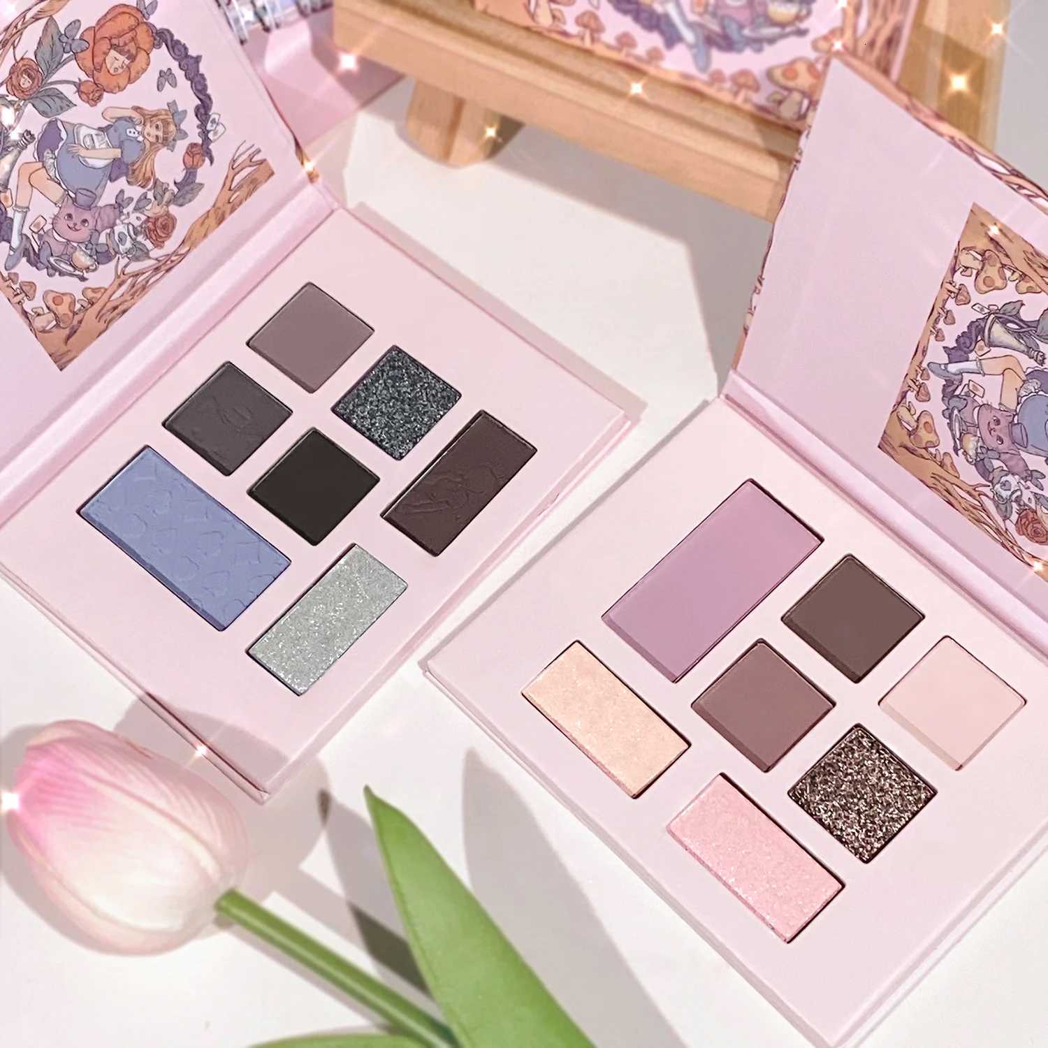 Midsummer Garden Eyeshadow Palette - Gray Pink Earthy Matte And Contour Seven Shades Eyeshadow W250722