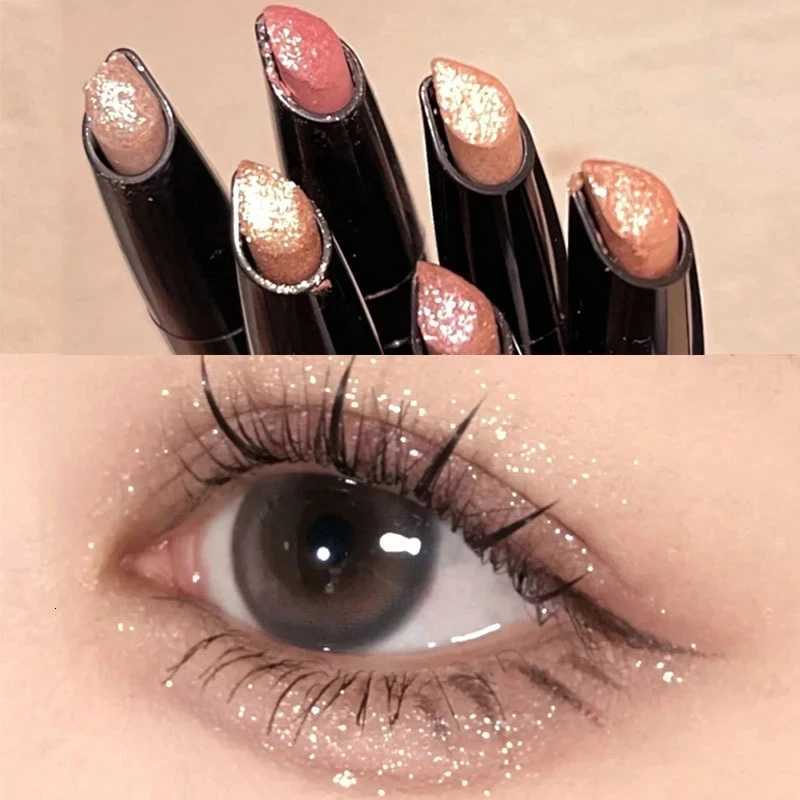 Sparkling Diamond Glitter Eyeshadow Pencil Makeup Long Lasting Shiny Eyeshadow Stick Silkworm Champagne Gold Eyes Highlight Pen W250722